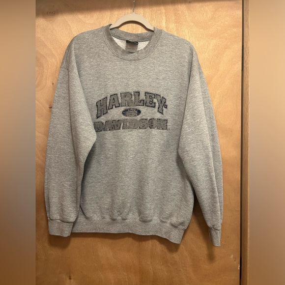 VINTAGE HARLEY DAVIDSON NEW YORK 2000 GREY SWEATSHIRT SIZE L